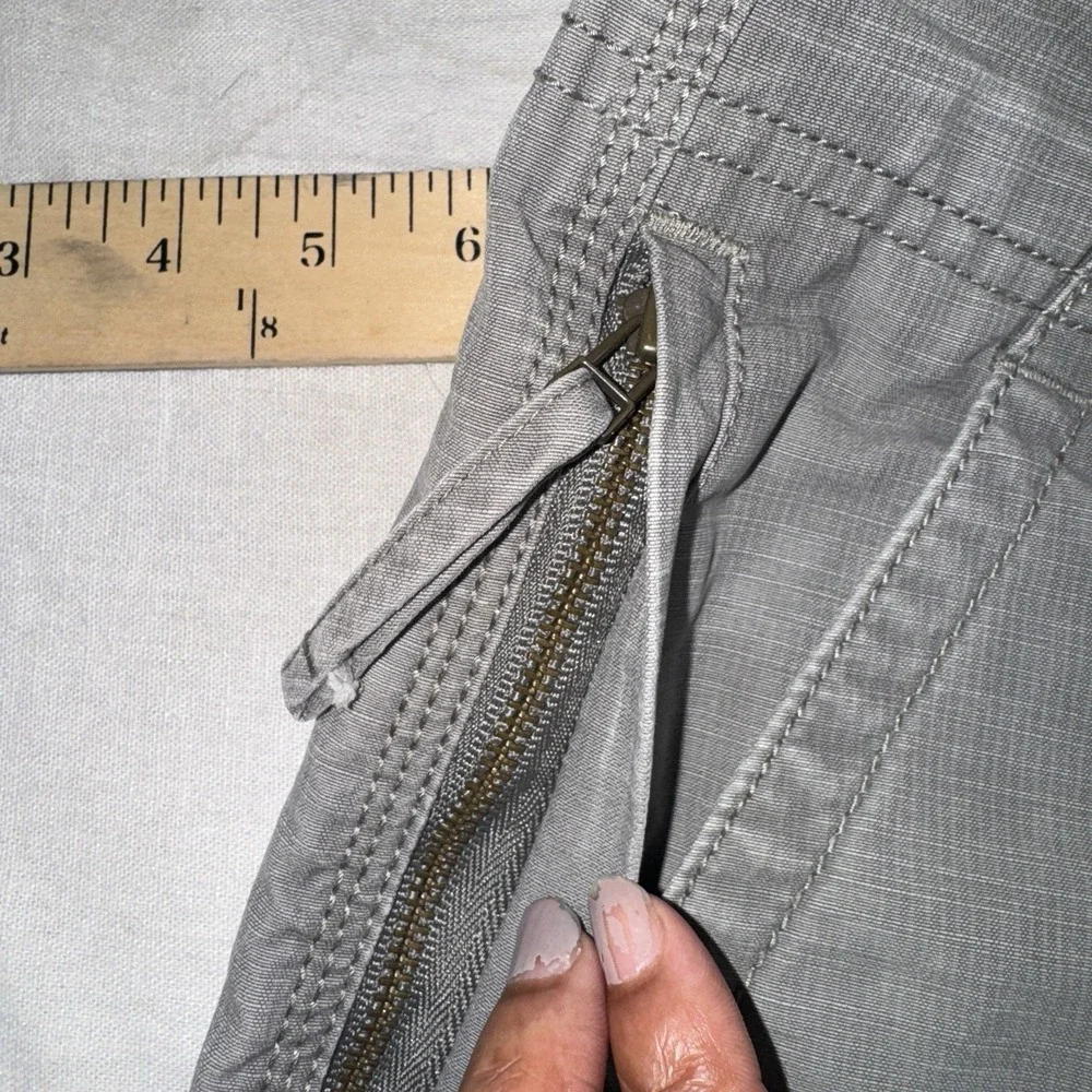 LL Bean Pants Mens 44x29 Gray Allagash Cargo Canvas Outdoor Hiking Work Utility